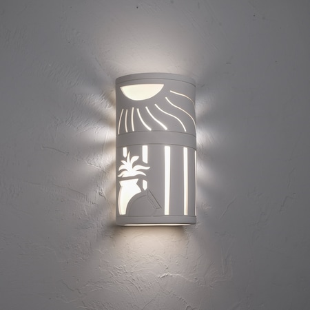 Luxury Lighting Asavva 13in. High Ceramic Outdoor Wall Light, Paintable White Bisque 411-82 W-u/d-7-17